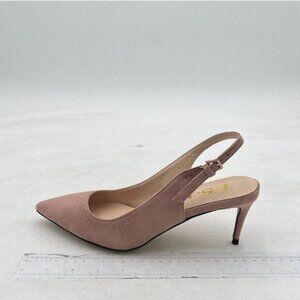 FSJ Women Classic Slingback Pumps Low Kitten Mid Heels Sandal Pointy Toe